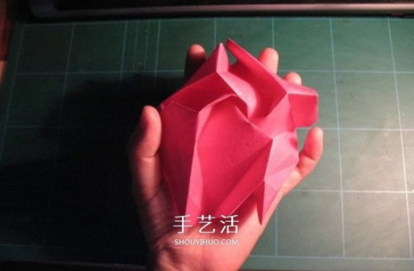 GG Rose Folding Illustration Beautiful and Detailed Rose Origami