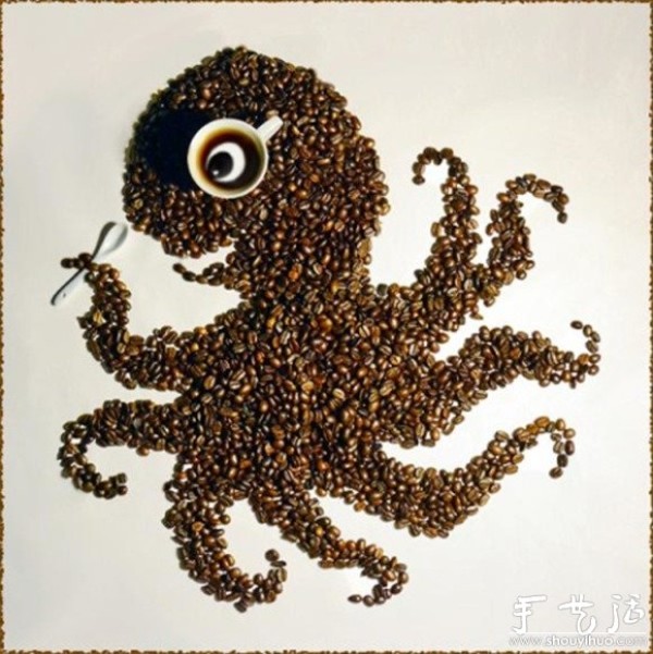 Interesting animals from creative DIY of coffee beans