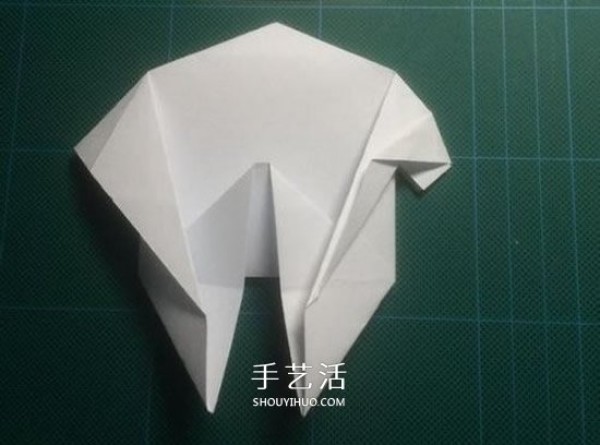 Childrens illustration of handmade origami Daibai, simple and cute method of folding DaibaiThe folding method