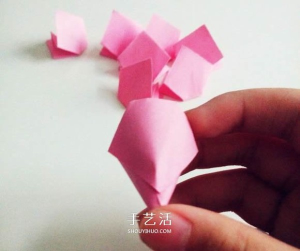 Illustration of how to fold a beautiful origami red rose for Valentines Day