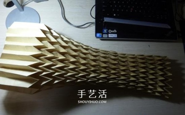 Creative paper lampshade origami method and beautiful lampshade folding diagram and diagram