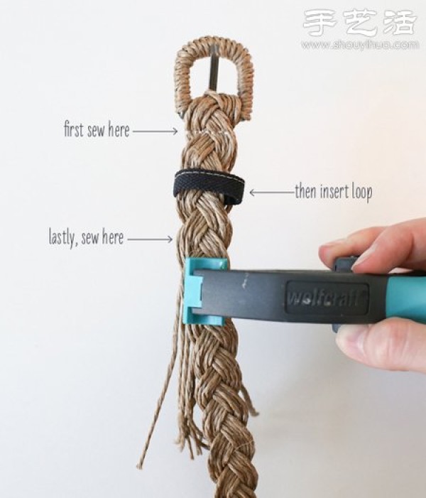 Forest style hemp rope belt handmade tutorial