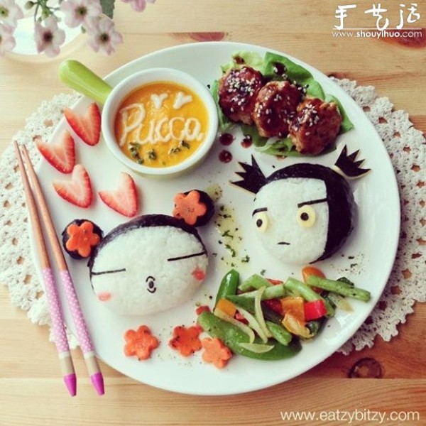 Cartoon pattern food, can you bear to eat it? 