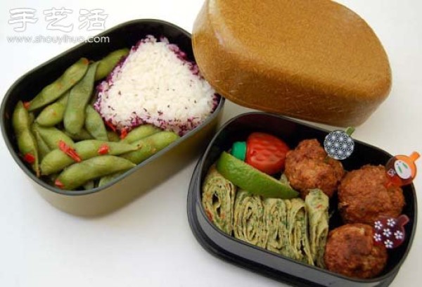 Super interesting bento plate with cartoon pattern