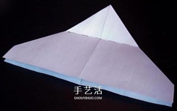 A detailed illustration of how to fold an Avengers paper plane or an origami fighter plane