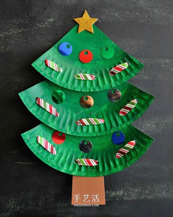 How to make a Christmas dinner plate and Christmas tree, how to make a small handmade Christmas tree for children