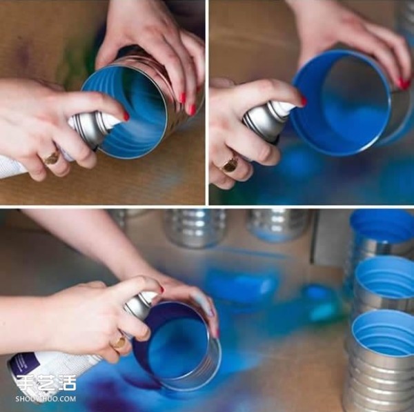 How to make a wine rack in an iron can and illustrate how to make a wine rack by hand using an iron can