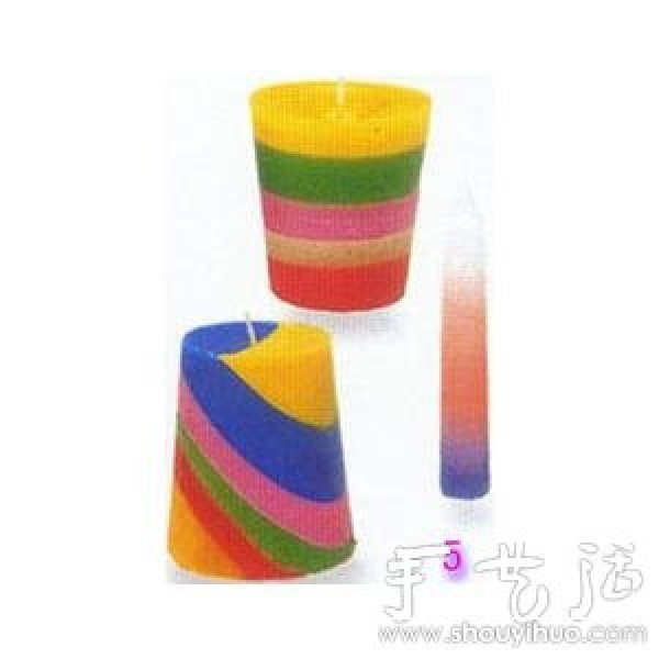 Handmade colorful candles