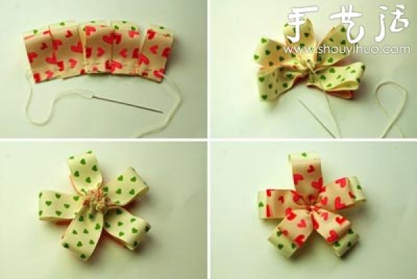 Handmade DIY beautiful fabric hair comb