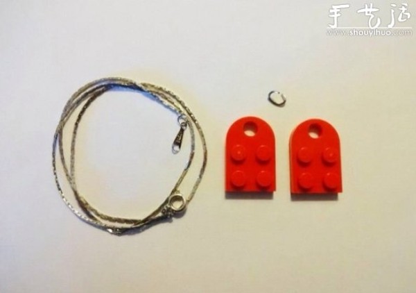 Lego brick creative DIY heart-shaped necklace pendant tutorial