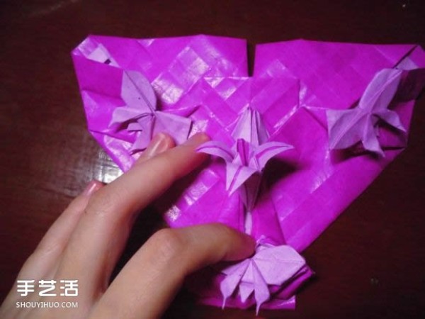 Die Lianhua Love Origami Illustration of Creative Love Origami Step by Step