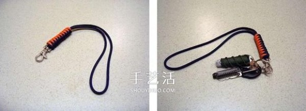 How to braid hand-made knife pendant rope and illustrate the weaving method of parachute pendant