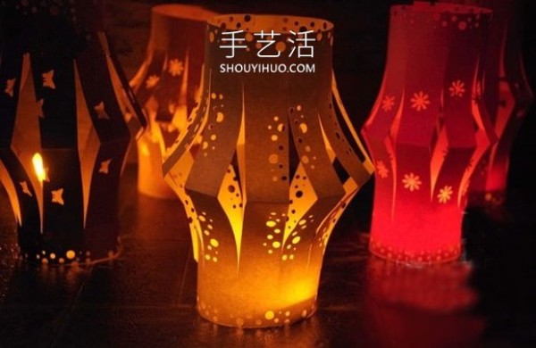 Tutorial on how to make simple and beautiful paper lanterns by hand