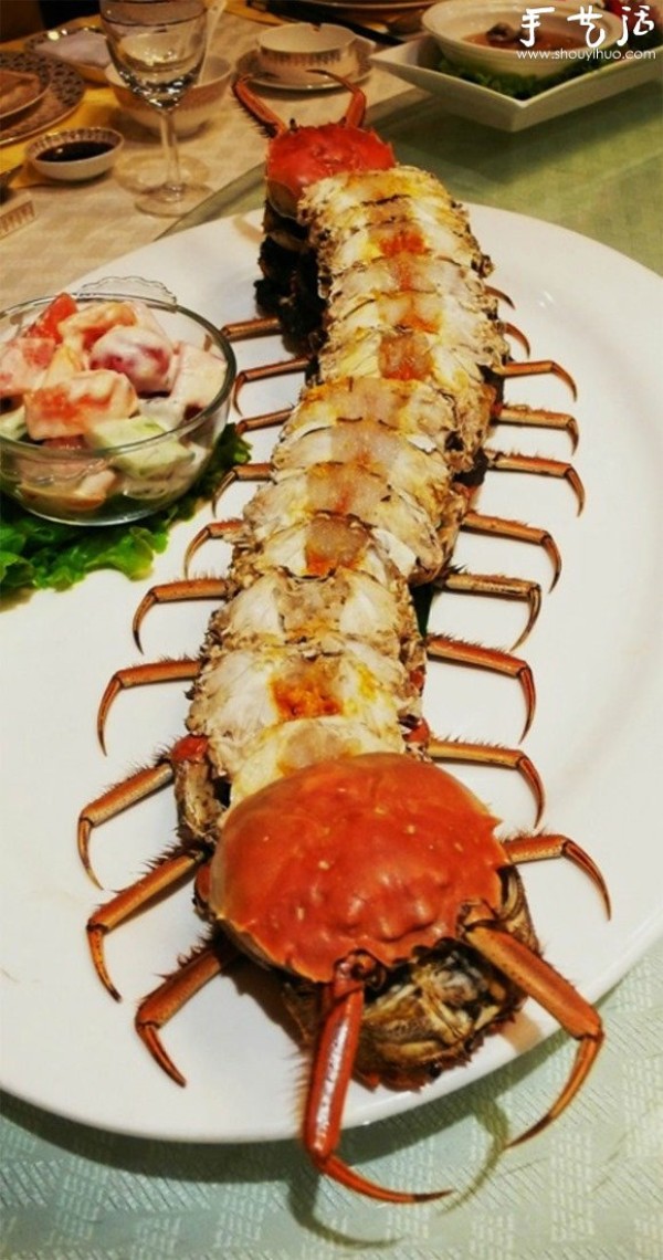 Hairy crab DIY "centipede" delicacy