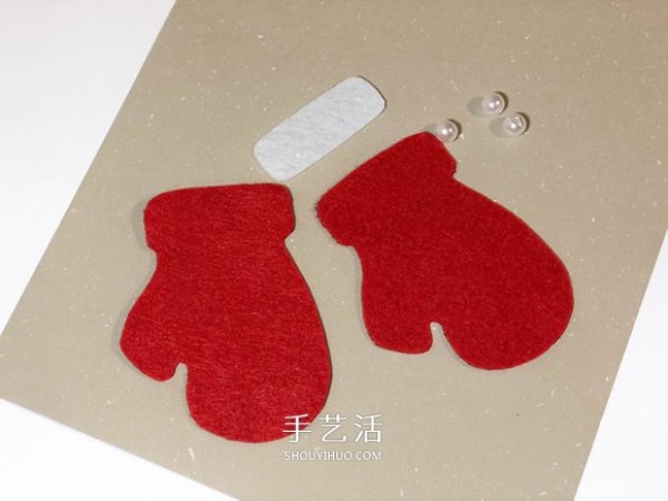 Illustrations of super cute handmade Christmas tree pendants made of non-woven fabrics