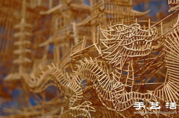 San Francisco street view model was handmade using 100,000 toothpicks in 35 years