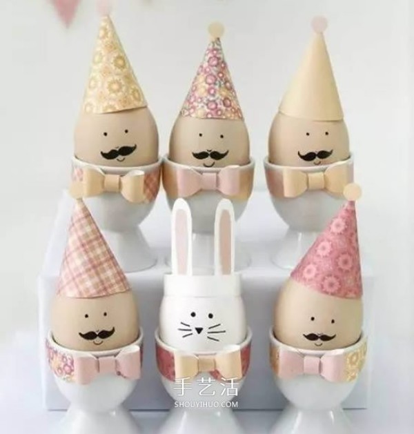 A collection of cute pictures of eggshells and creative eggshell handmade works