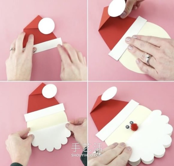 Illustrated Tutorial on Handmade Santa Cards