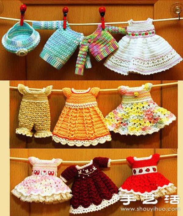 Knitted super cute mini skirt handicrafts