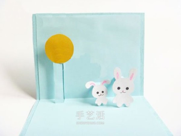 Simple and cute Mid-Autumn greeting cards to make cartoon-style Mid-Autumn Festival greeting cards DIY