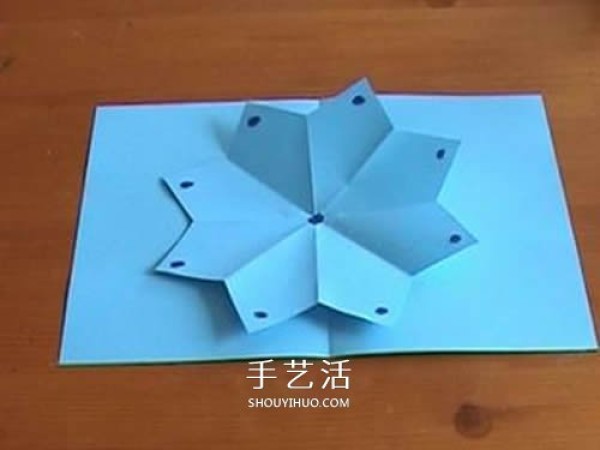 How to make a three-dimensional paper flower greeting card DIY Mothers Day three-dimensional flower greeting card