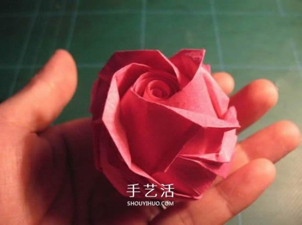 GG Rose Folding Illustration Beautiful and Detailed Rose Origami