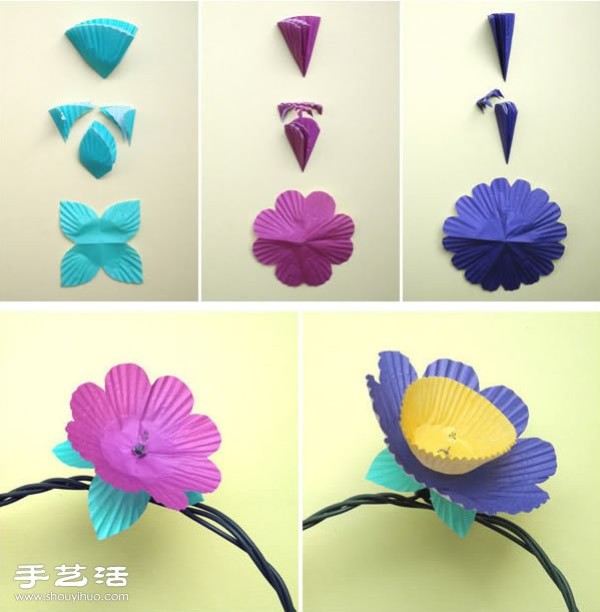 Illustrated tutorial on hand-making beautiful lanterns with cake paper cutting