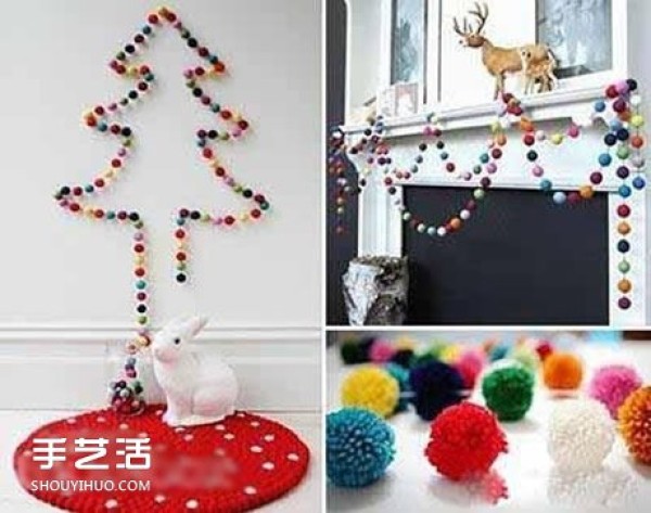 DIY method of Christmas ornaments with pictures of kindergarten environment creation