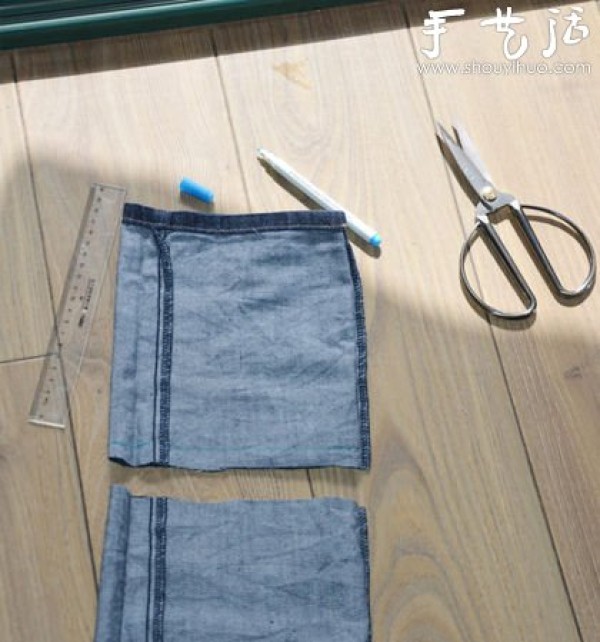 Old jeans handmade DIY "Little Lion Backpack"