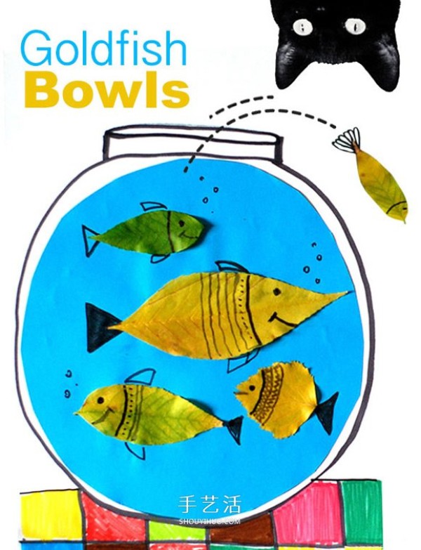 No need to change the water and no feeding! How to create a cute fish tank with leaf stickers