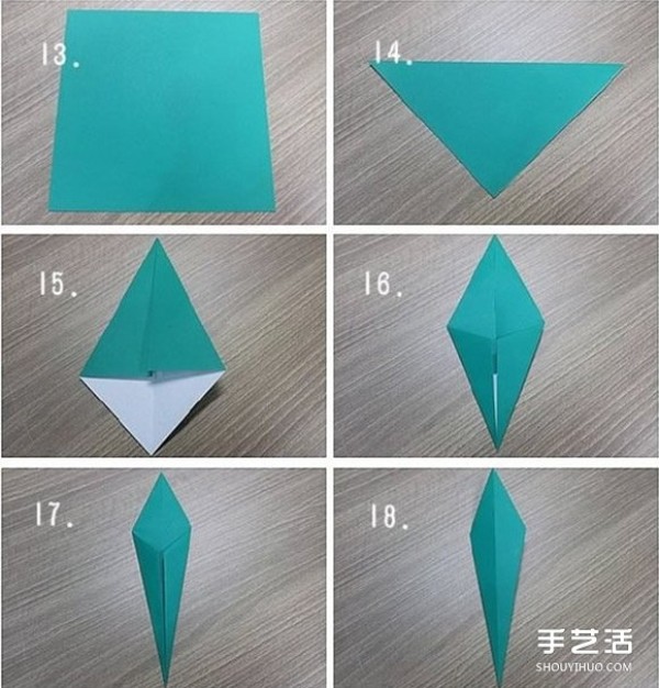 Tulip Paper Flower Folding Illustration Handmade Origami Tulip Step by Step