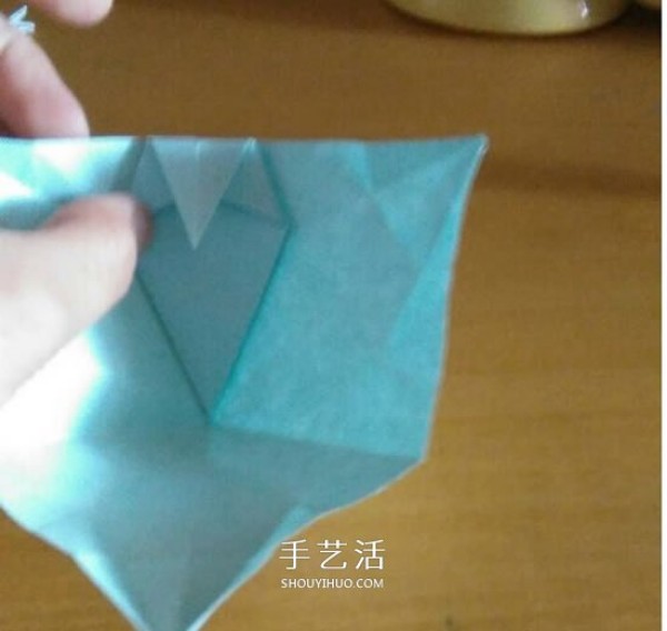 How to fold beautiful paper flowers, origami eight-pointed star flower with illustrations