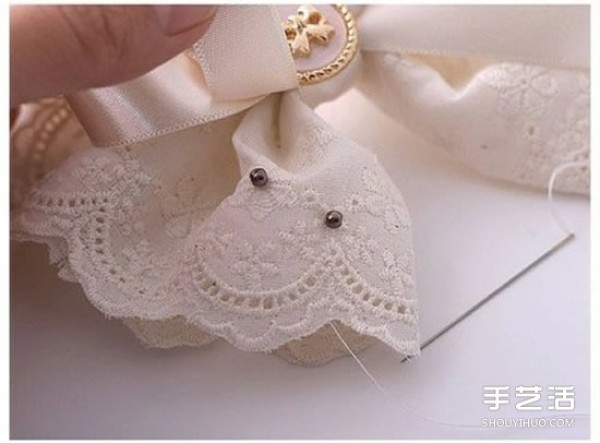 Lace cloth butterfly hairpin DIY butterfly hairpin hand-making tutorial