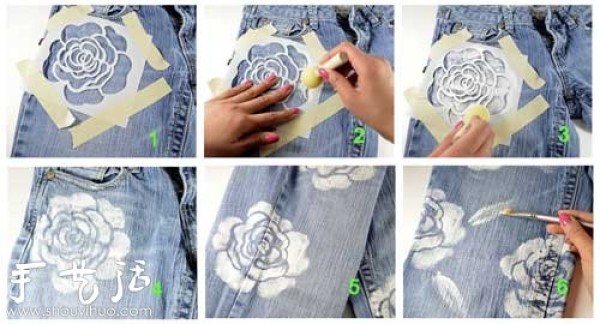 DIY printed jeans and jeans printing production method