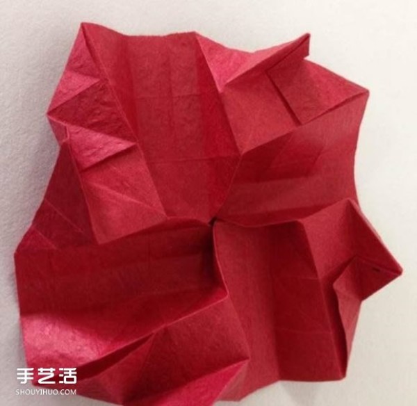 Super detailed illustration of how to fold Kawasaki rose, including flowers and receptacles