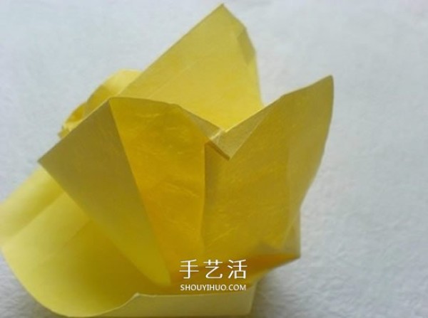 Detailed PT rose folding diagram and handmade PT rose origami tutorial