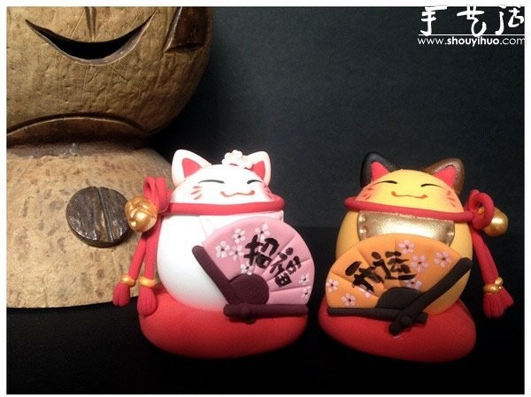 Ultra-light clay DIY Lucky Cat