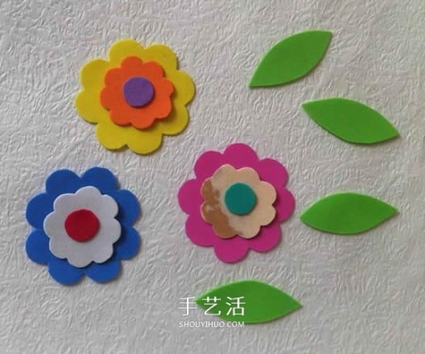 Use sponge paper to make Mothers Day greeting cards, handmade beautiful flower cards DIY