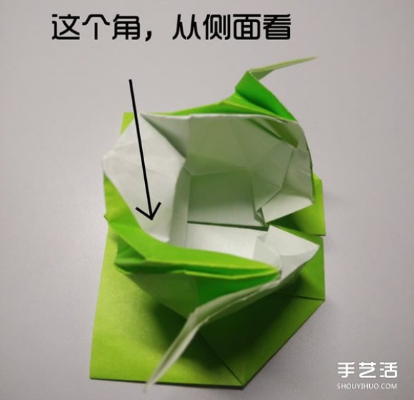 Three-dimensional duck origami step-by-step drawing and duck folding tutorial illustration