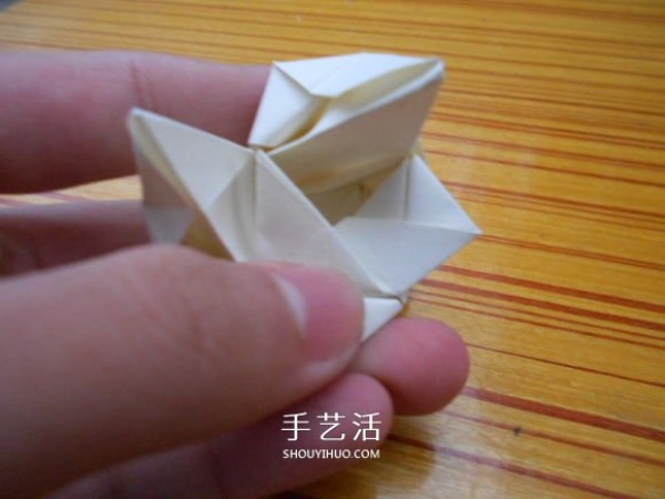 Origami Fukuyama Rose Illustration of Fukuyama Rose Folding Steps