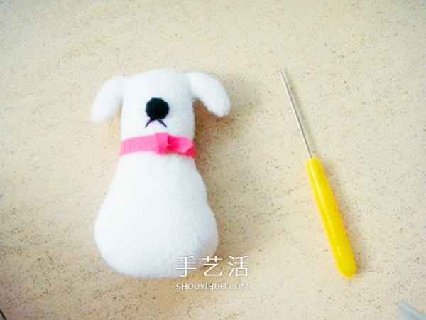 Non-woven fabric puppy doll making simple cloth art dog DIY illustration