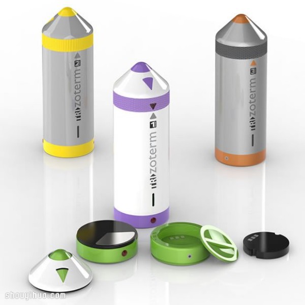 TRIzoterm three-in-one concept thermos bottle product design