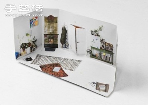 DIY room paper model designed by Finnish design studio Houm