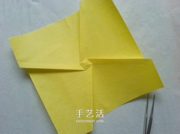 Detailed PT rose folding diagram and handmade PT rose origami tutorial