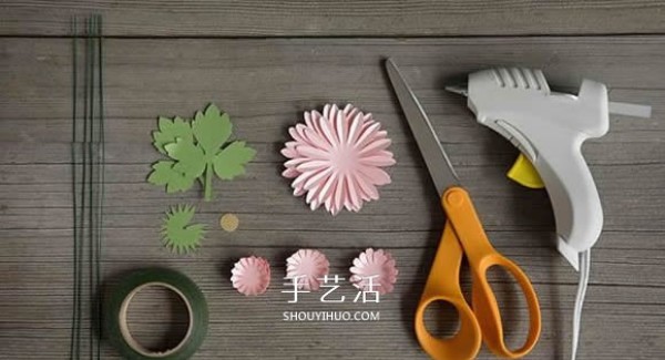 How to make gerbera from cardboard with illustrations of handmade gerbera