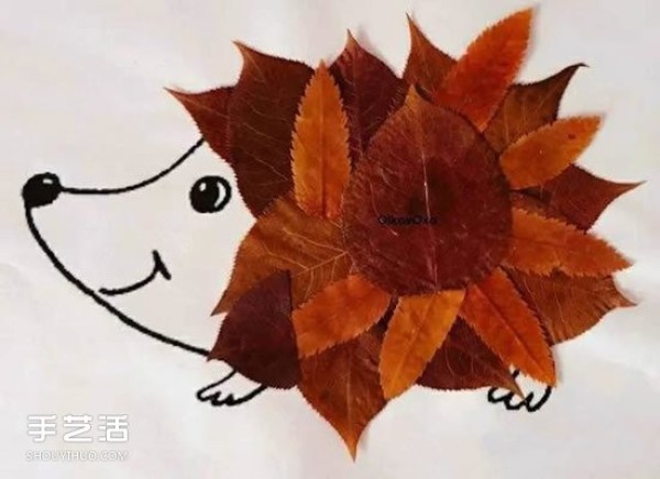 A collection of childrens leaf stickers, pictures of autumn leaves collage