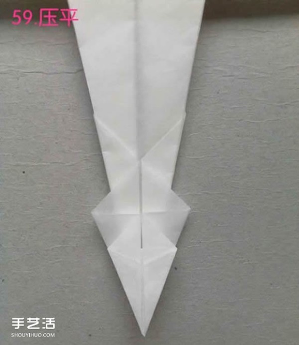 How to fold paper egrets with detailed illustrations of steps for folding three-dimensional egrets