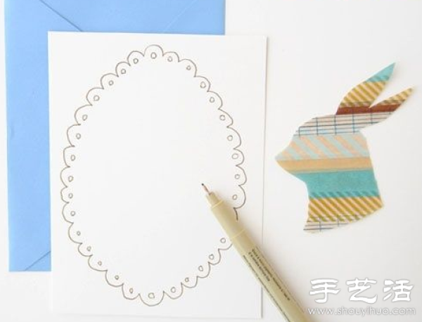 Colorful tape creative handmade DIY rabbit stickers