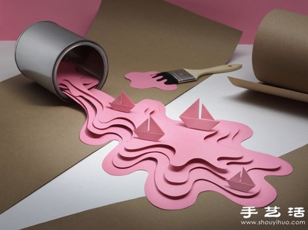 Appreciation of lifelike three-dimensional paper art works