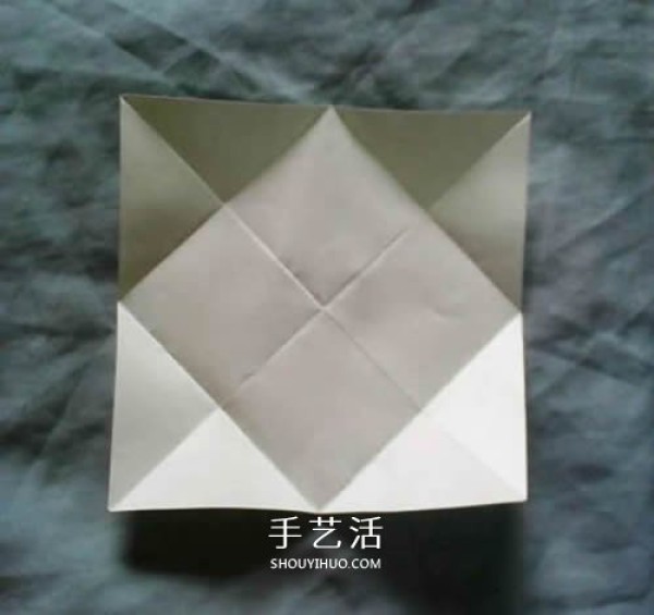 Illustration of the folding method of handmade paper fireworks, step-by-step diagram of the method of origami fireworks